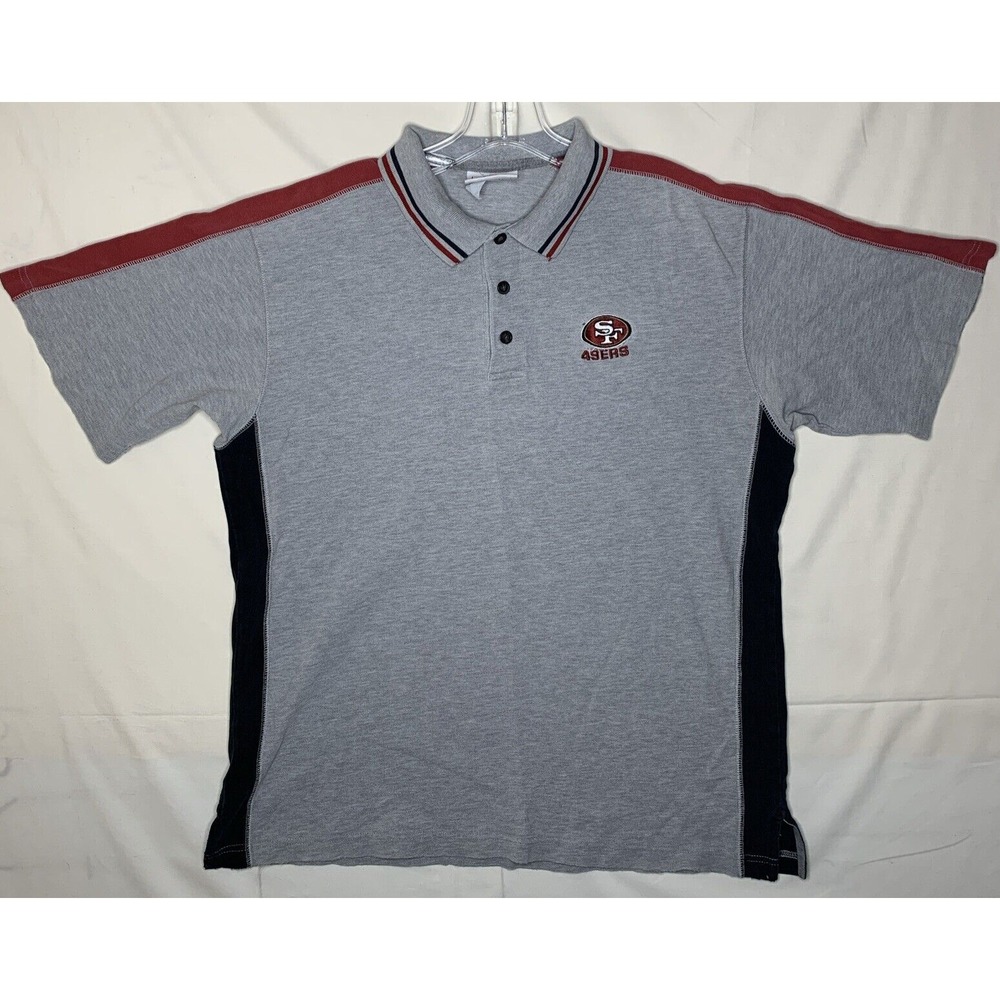 Vintage 80's San Francisco 49ers Polo Shirt‎ Size L NFL Classic Football